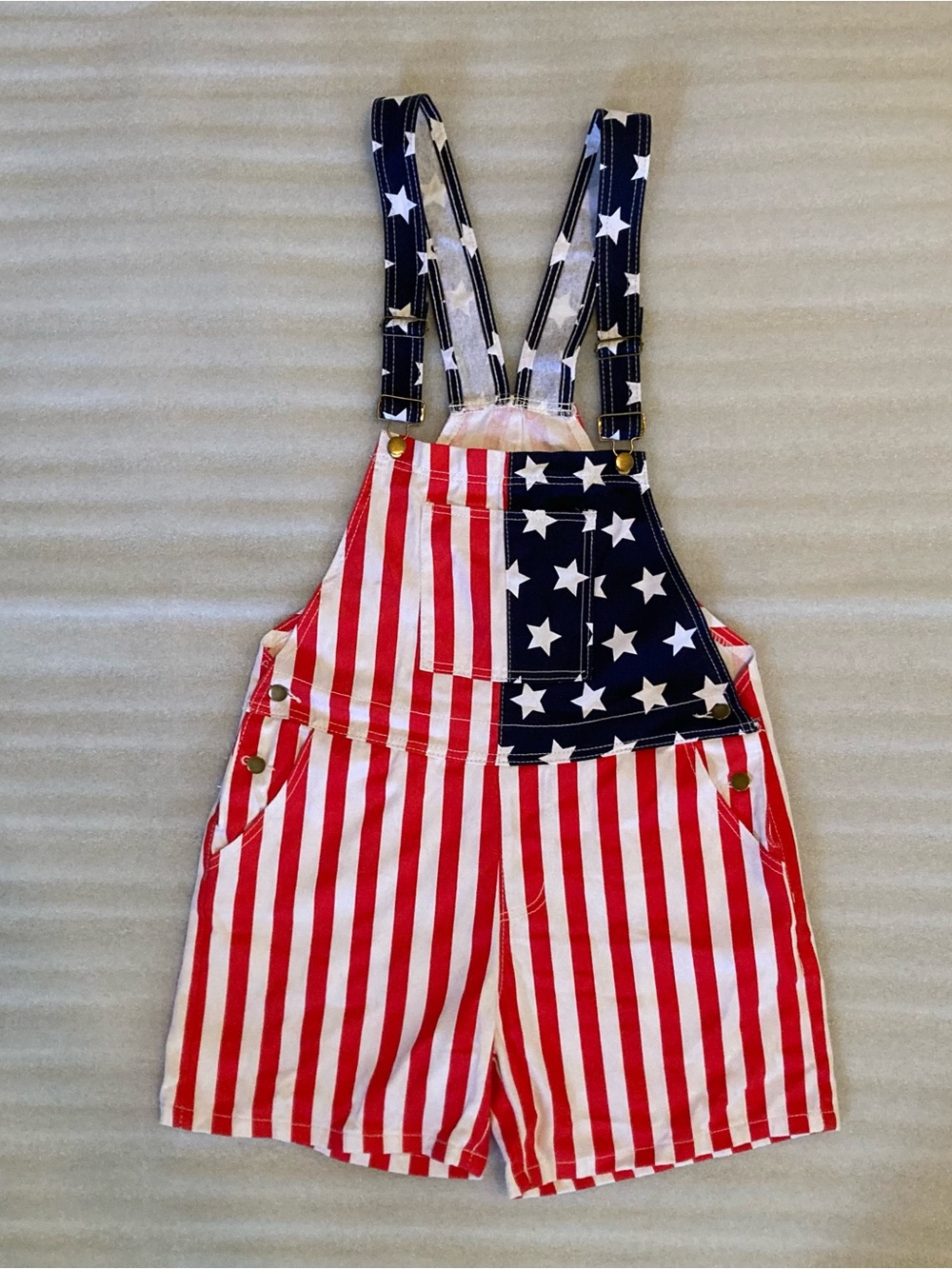 Overalls - 4th of July Red, White & Blue Adult With Complimentary Shirt